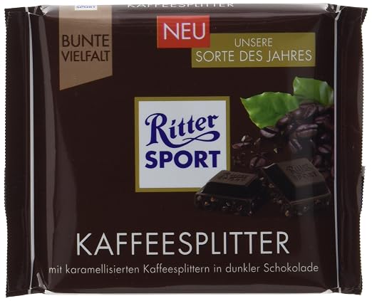 Ritter Sport Kaffeesplitter 12 X 100 G Halbbitterschokolade