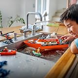 LEGO City Coast Guard Rescue Boat & Helicopter Toy 60504 with 5 Minifigures view 9