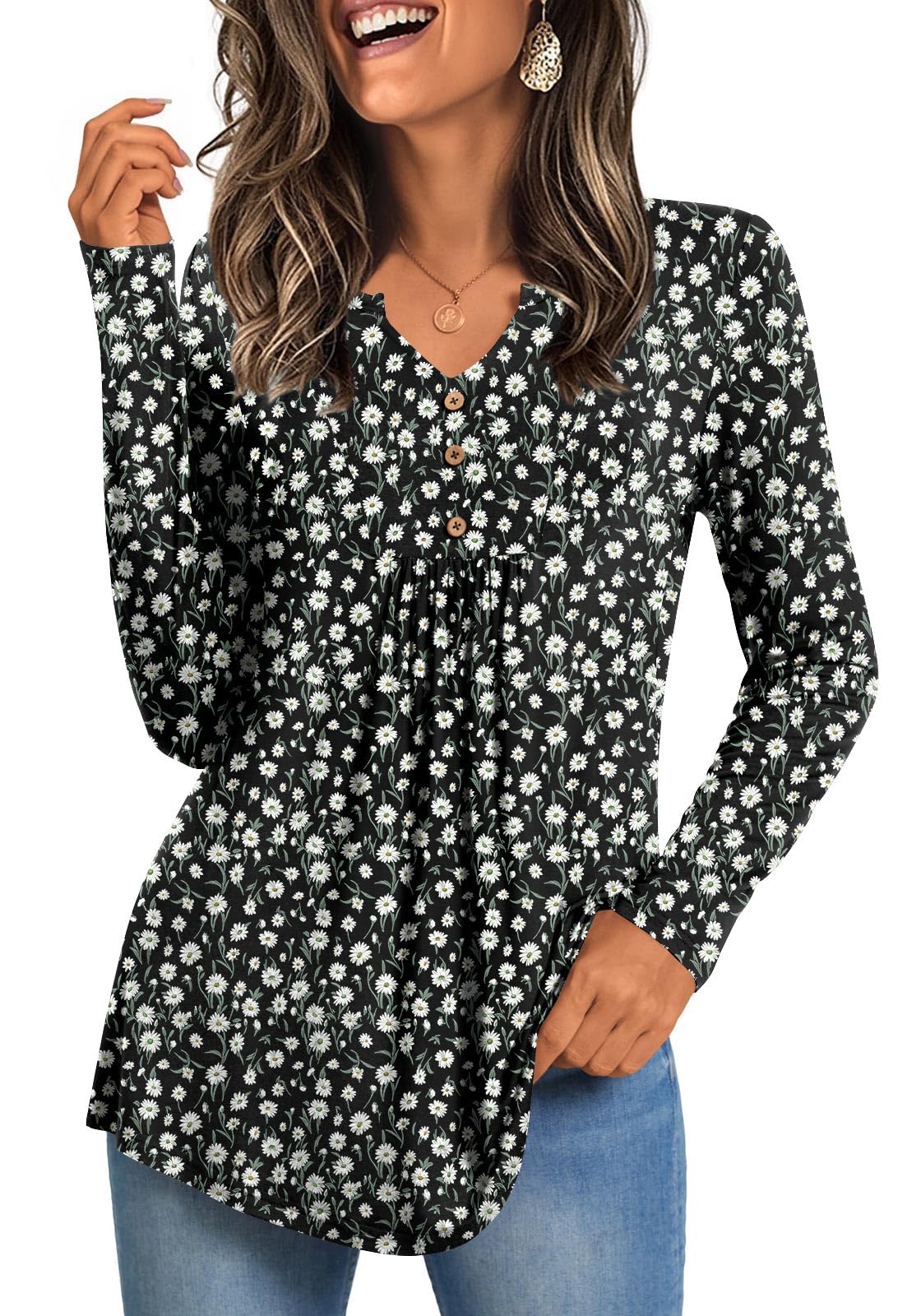 CATHY Womens Long Sleeve Tops 2025 Fall Fashion