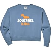 Womens Squirrel King Squirrel Comfort Colors Crop Sweatshirt