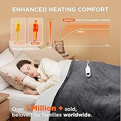 Bedsure Electric Blanket Twin - Soft Flannel Heated