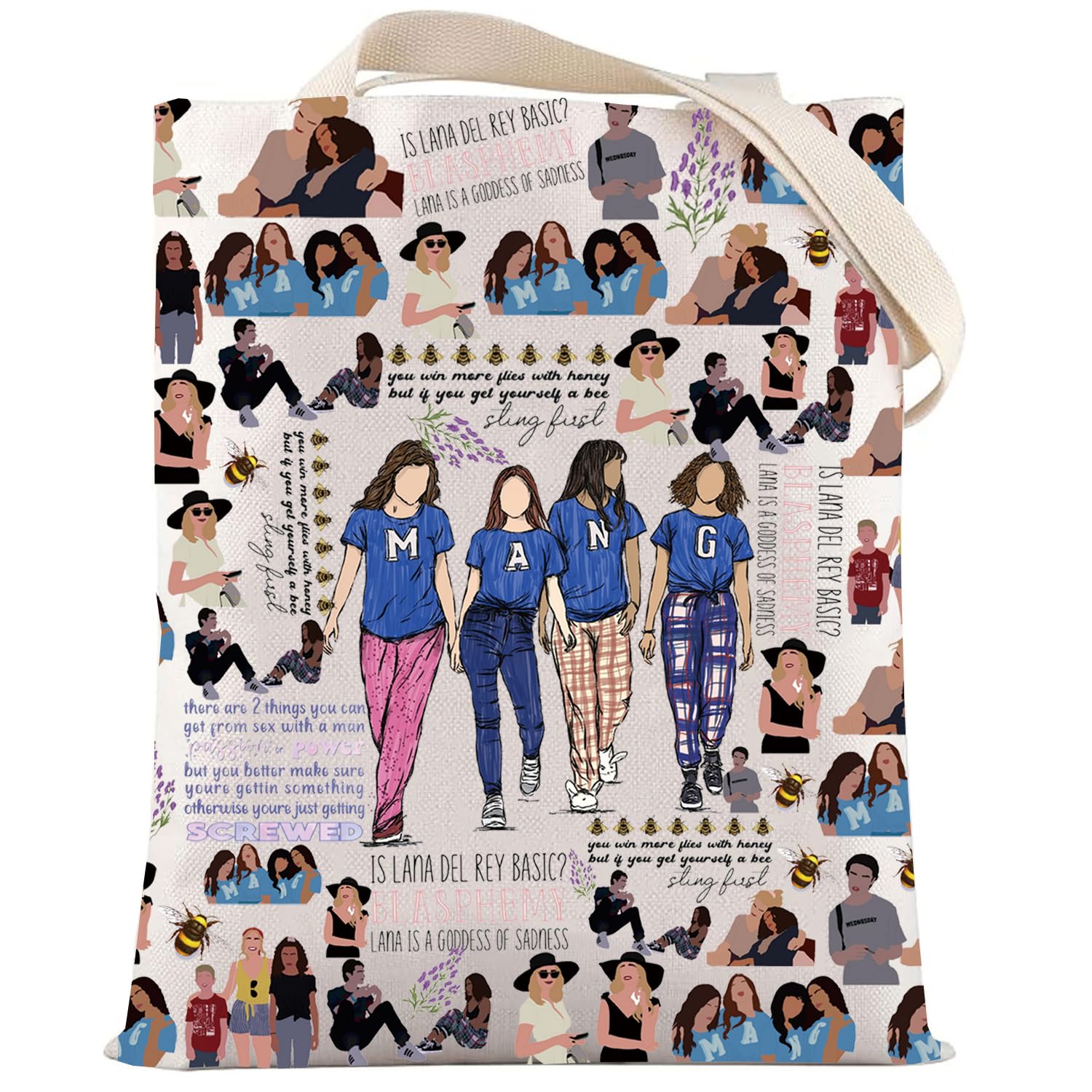 LEVLO Ginny & Georgia Cosmetic Makeup Bag Ginny & Georgia Fans Gift Georgia Sister Zipper Pouch Bag Georgia Miller TV Show Merchandise, MANG Tote