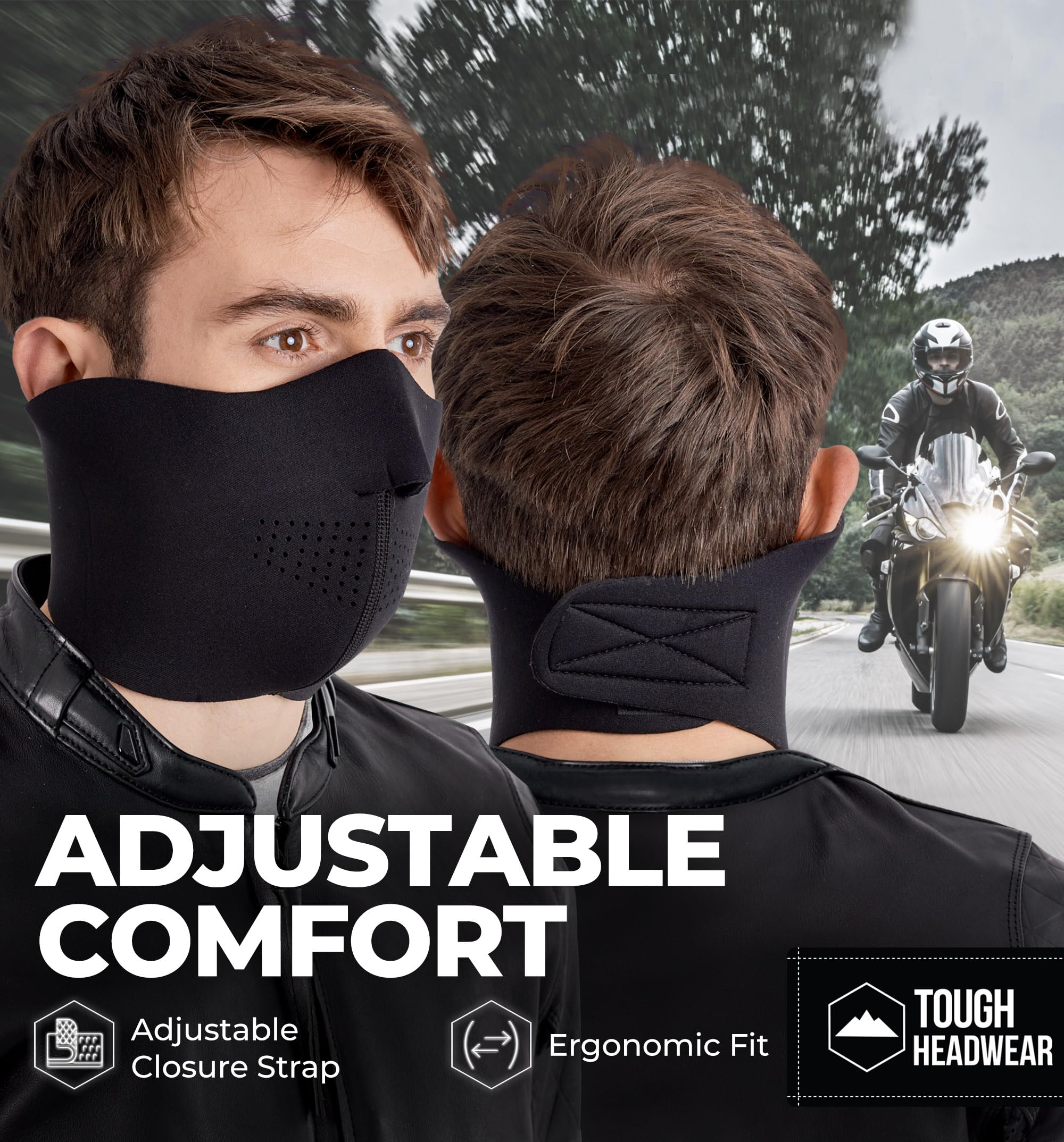Tough Headwear Cache-Cou Polaire - 2 En 1 Couvre-Cou Et Bouche, Chaud Et Respirant