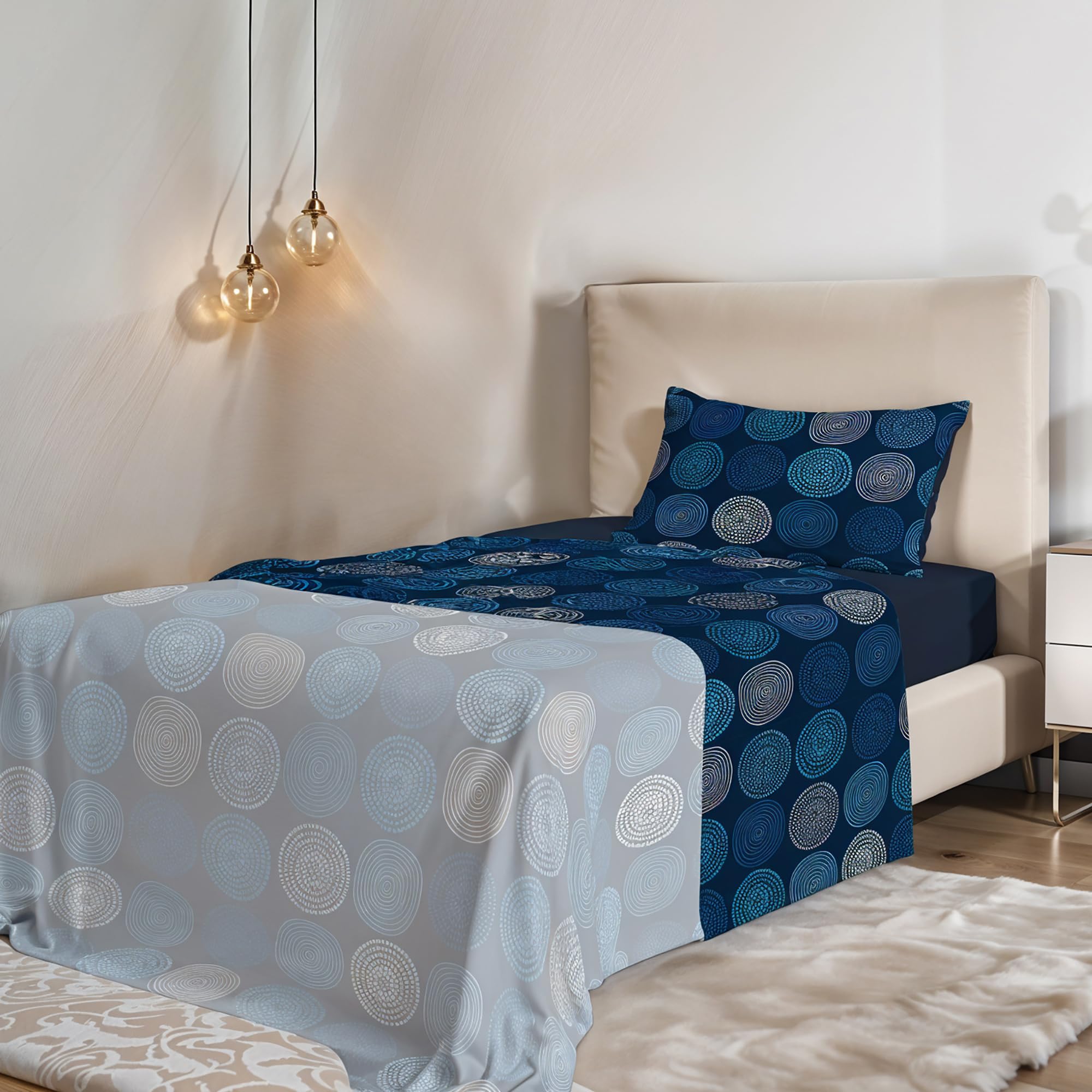 Fantasy bed sheet set in printed microfiber