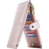 Travelambo RFID Wallet Women Large Size Bifold Multi Card Wallet Case with Zipper Pocke Credit Card Holder for Women