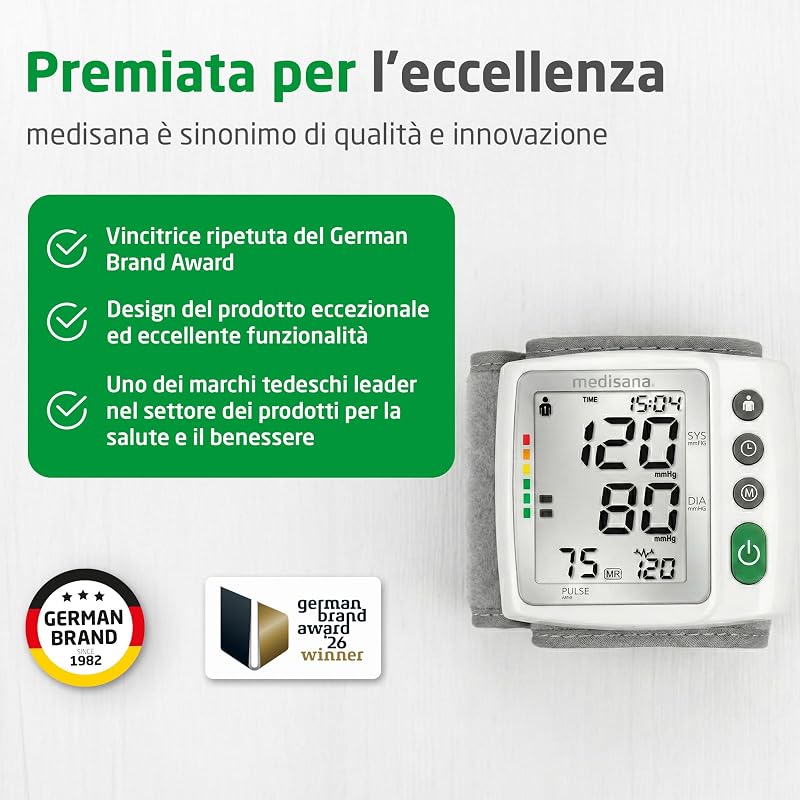 BW 315 misuratore di pressione da polso, sfigmomanometro digitale