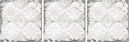 Brewster Home Fashions Nuwallpaper Vintage Tin Tile Peel Stick
