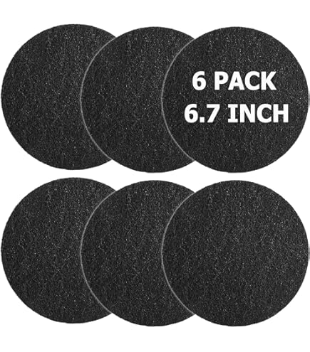 7 Pcs Compost Bin Filters - 7 Inch Round Activated Charcoal Deodorizer Filters For Odor Control