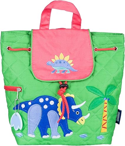 Amazon Com Wildkin Quilted Backpack For Toddler Boys And Girls Ideal Size For Daycare Preschool And Kindergarten Kids Backpacks Measures 12 X 4 25 X 9 5 Inches Bpa Free Olive Kids Dinosaur Land Toys