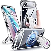Shields Up for iPhone 17 Air Case with Stand, 17 Air Phone Case Clear with Ring Holder & Phone Grip [Compatible with MagSafe] Shockproof Protective Cover for iPhone 17 Air 6.5 inch, Clear
