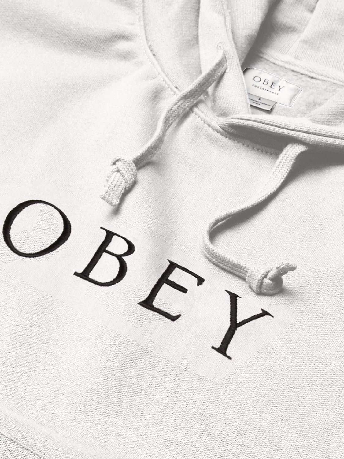 Obey Men's Sweatshirt, Recycled Yarns, Ideals Sustainable Logo Hood: Clothing