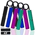 Grip Strength Trainer 4 Pack,50LB-200LB Metal Hand Grip Strengthener Set,Non-Slip Heavy-Duty Strength Training Equipment for Muscle Building and Hand Rehabilitation Exercising