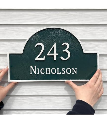 COQOFA House Numbers For Outside – Personalized Address Sign, Corrosion-Resistant Custom Plaque, 4 Colors & Multiple Sizes (10-16 Inches)