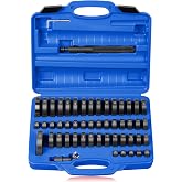 DAYUAN 52 in 1 Custom Bushing Driver Set, Bush Removal Puller Bearing Press | Transmission Bushing Driver Removal Set , Wheel Axle Bearing Race and Seal Installer Tool, 50 Interchangeable Discs, Case