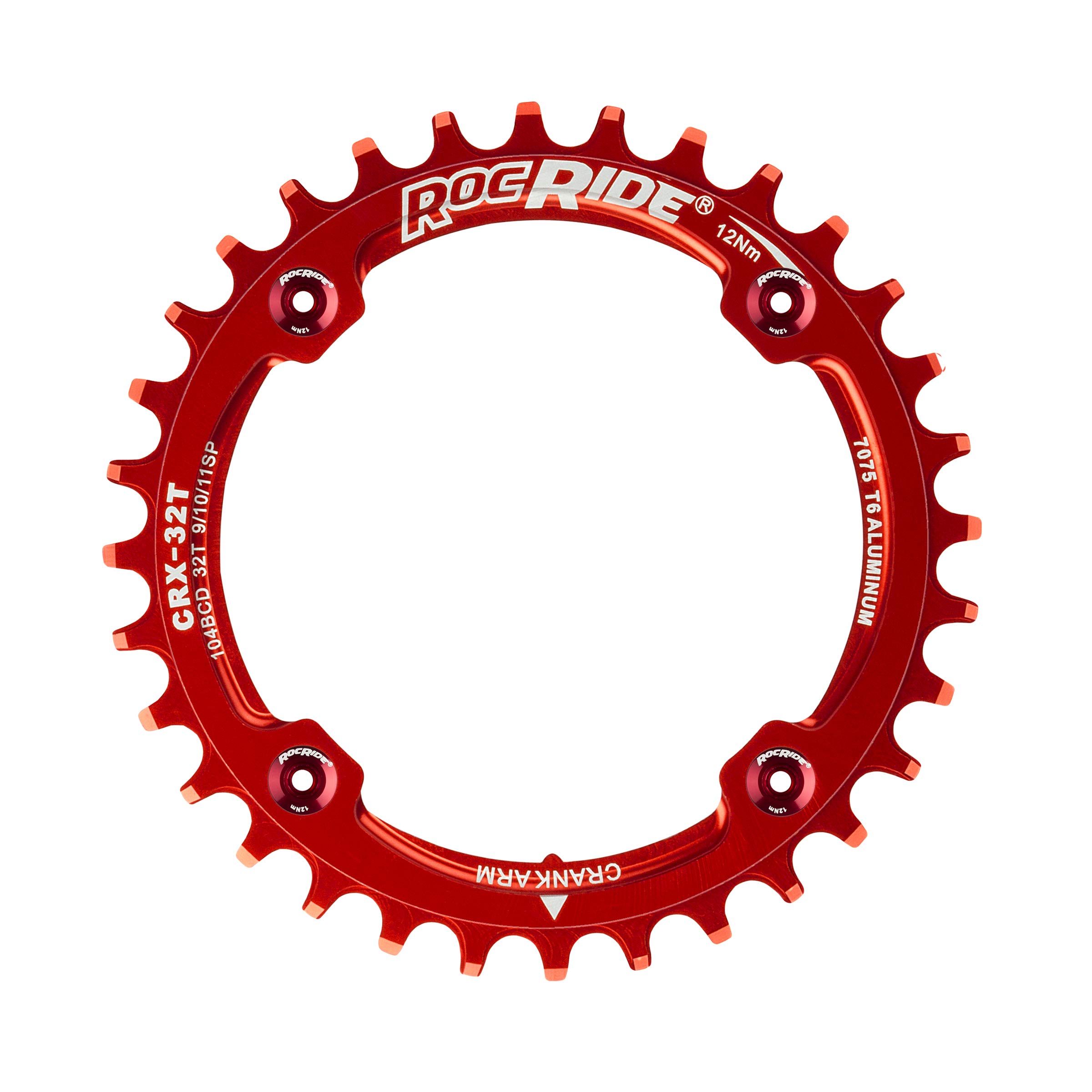 RocRide Narrow Wide Chainring 104 BCD for 9/10/11 Speed with 4 Bolts - view 3