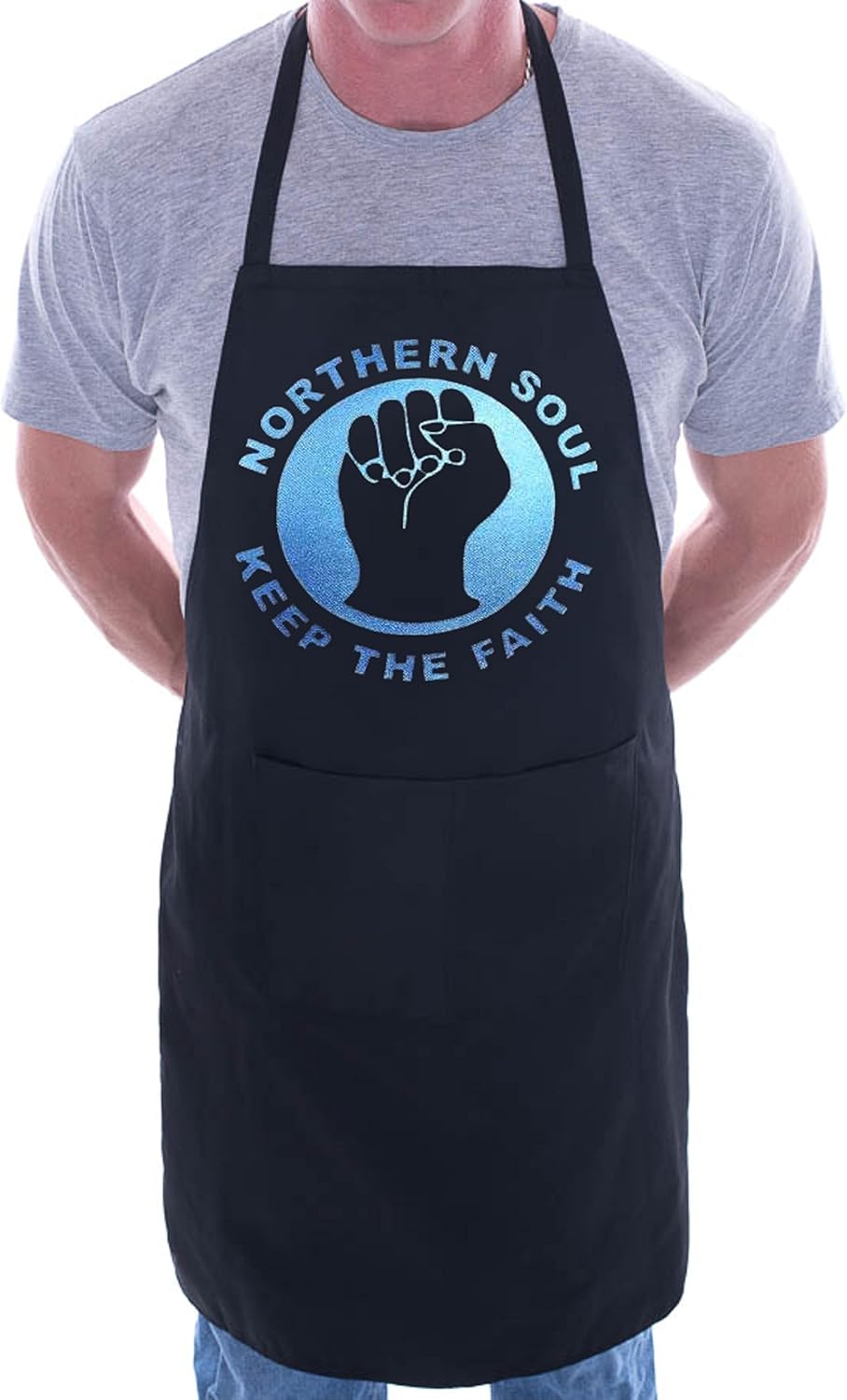 Print4U Northern Soul Music BBQ Cooking Funny Novelty Apron Black