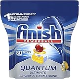 Finish Powerball Quantum Ultimate Dishwasher Tablets, 80 Pack, Lemon Sparkle