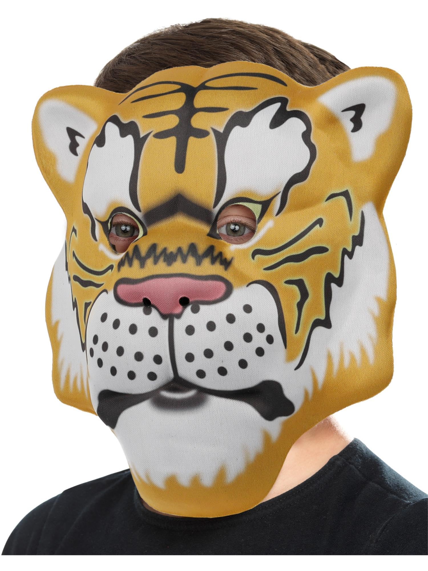 Smiffys Unisex Adult Tiger Mask (One Size) (Yellow/Black)