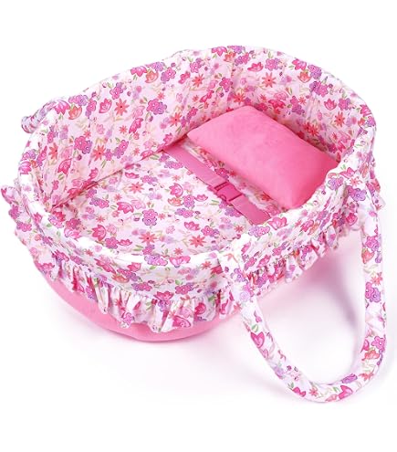 Asiento De Seguridad Para Muñecas De Peluche En Coche - Soporte Con Clip Y Perfume (Blanco)