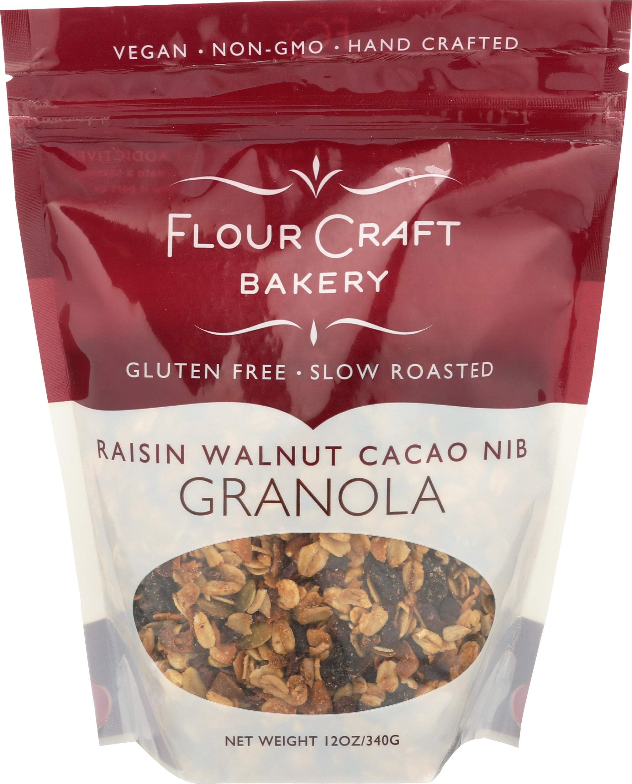 Flour Craft Bakery, Granola Raisin Walnut Cacao Nib, 12 Ounce