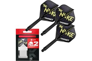 Target Darts Player Edition K Flex Flights and Shaft System | Pack of 3 Kflex All in One Flights, Player Edition Darts Accessories | K-Flex Dart Stem Short/Intermediate/Medium