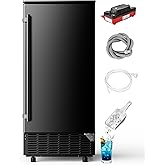 ICEVIVAL Under Counter Ice Maker with Drain Pump, 80Lbs/Day, 24Lbs Storage, Auto Clean, 24H Timer, Built-in Freestanding Ice 