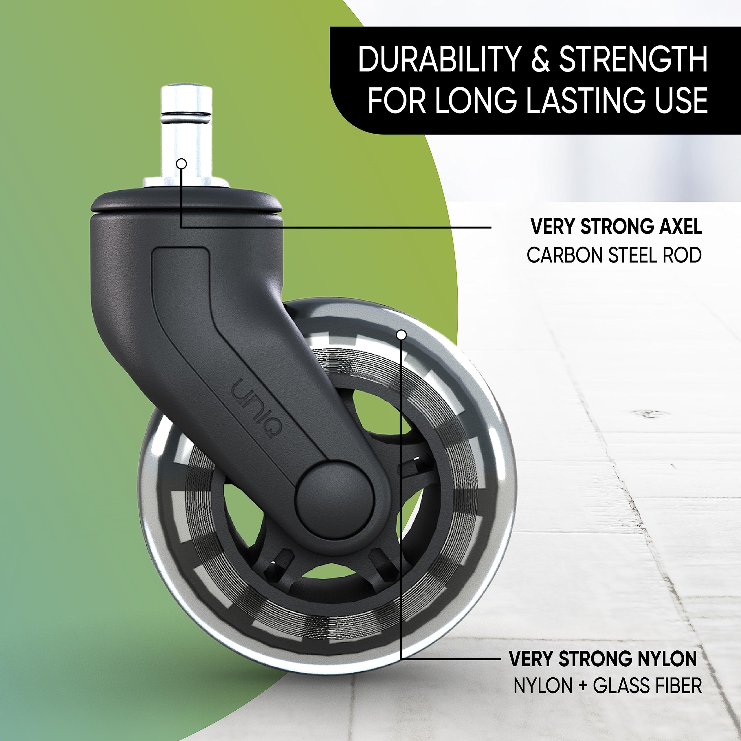 Mua Replacement Office Chair Wheels for Carpet, Wood & Tile, Set of 5 Premium Quality Office