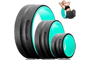 GYMCOPE Back Roller Wheel for Back Pain – 3-Pack Yoga Wheel Set for Deep Tissue Massage, Stretching & Posture Support – EVA Foam Back Stretcher – Supports Up to 500lbs
