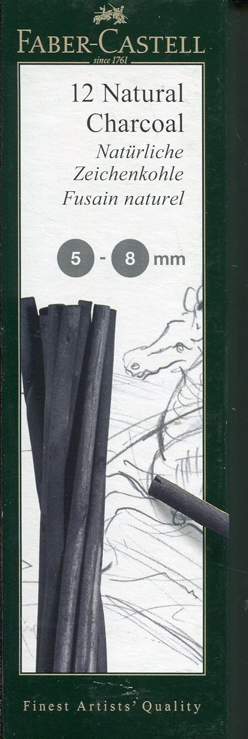 Faber-Castell 129298 - Natürliche Zeichenkohle PITT, ca. 5 - 8 mm