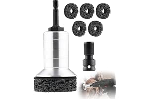 FAITIO Wheel Hub Brush Cleaning Tool,Brake Hub Resurfacing Kit Iron Dust Remover Wheel Stud Cleaner Automotive Maintenance Tools Fits Power Drill or 1/2" Impact Driven Wrenches for Disc,Cars,Nuts,Motorcycle