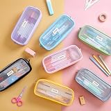 KALIDI Clear Pencil Case Large Pen Bag Pouch 23cm 60g Makeup Bag view 7