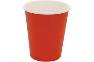 Hot Party Paper Cups, 8 Ounce, 50 Count, Multiple Colors (Red)