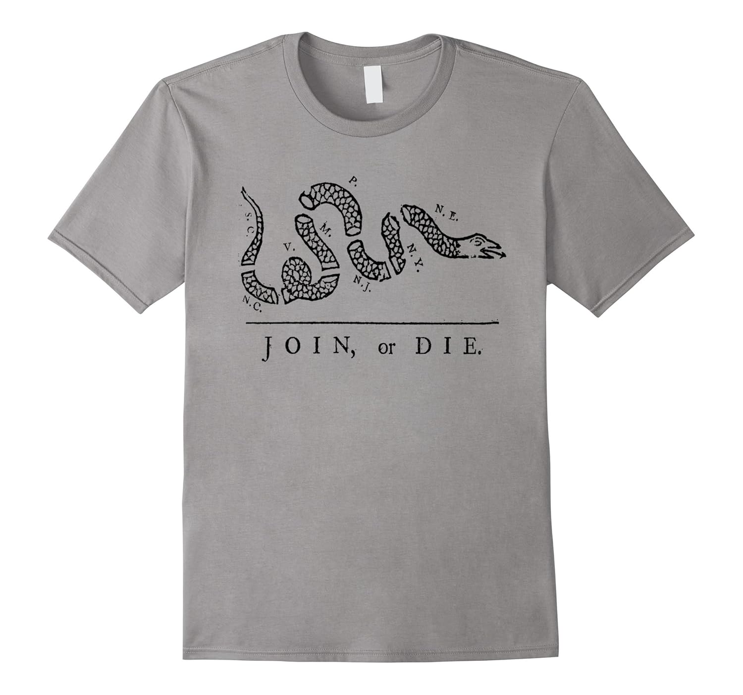 Join or Die tee with black snake-AZP