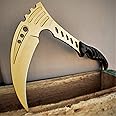 KCCEDGE BEST CUTLERY SOURCE Hunting Knife Tactical Knife Survival Knife 12" Scythe Fixed Blade Knife Full Tang Blade Camping Accessories Survival Kit Survival Gear Tactical Gear 80015
