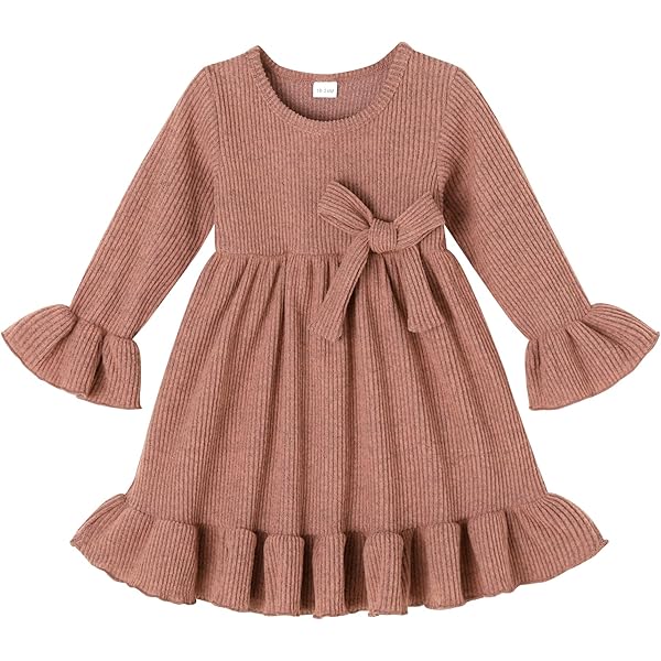 Girls Knit Sweater Dress Autumn Winter Infant Toddler Baby Red Shirt For Girl Kid Princess Warm