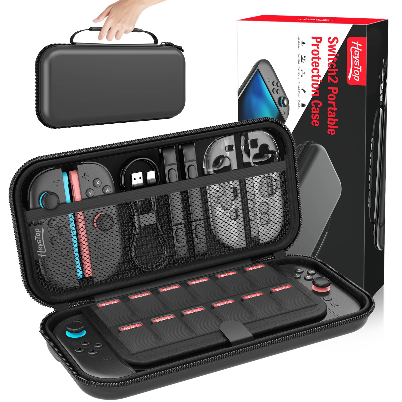 HEYSTOP Switch 2 Case for Nintendo Switch 2, Switch 2 Protective Hard ...