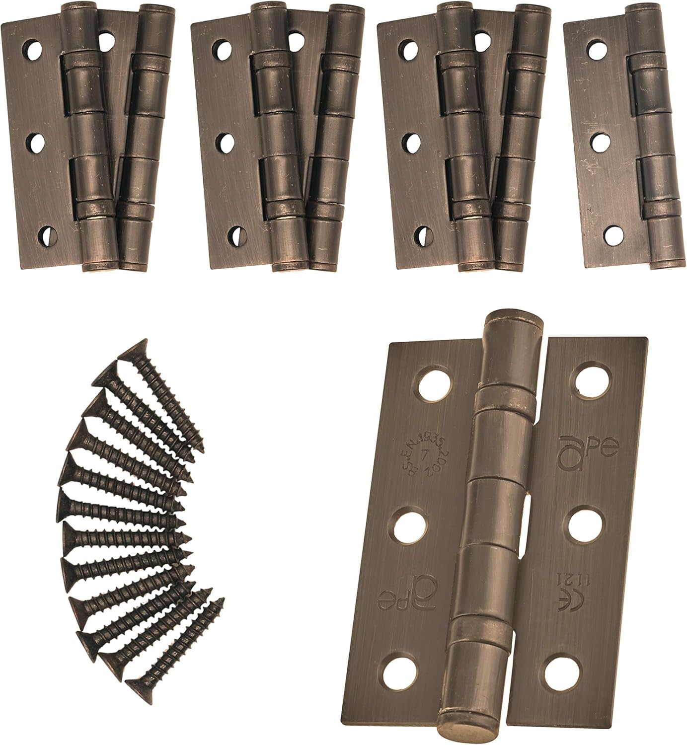 Door Hinge 3" / 76mm Dark Bronze Ball Bearing Washer CE Grade 7 for Fire Door 4 Pair