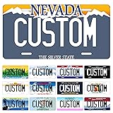Metal Custom License Plate for Nevada - 6x12 Inch