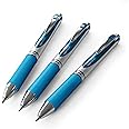 Pentel EnerGel XM BL77-S3 Retractable Liquid Gel Ink Pen - 0.7mm - Turquoise- Pack of 3