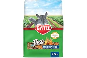 Kaytee Fiesta Chinchilla Food, Nutritious and Fun Blend, Supports Dental Health and Digestion, 2.5 pounds