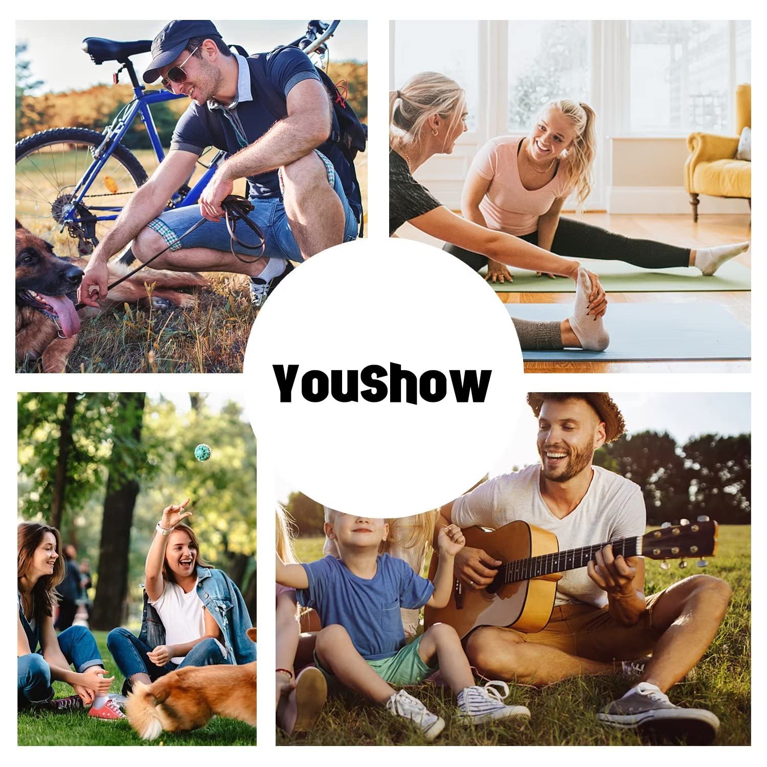 YouShow Sneaker Socken Herren Damen 10 Paar Kurze Halbsocken Quarter Baumwolle Unisex(39-42,Weiß) 6