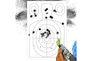 AUBESTKER Gel Ammo Blaster Target 24 x 16 Inch, Splatter Target for Gel Ball Water Beads Blaster, Mark Gel Traces, Reusable Train, Changing Color for Outdoor & Indoor (3Pcs)