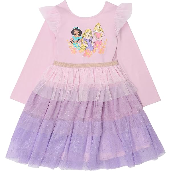 disney princess sweater dress Amazon.com: Disney Princess Girls Sweater Dress | Kids Sweatshirt with Sparkly Tulle Skirt in Pink