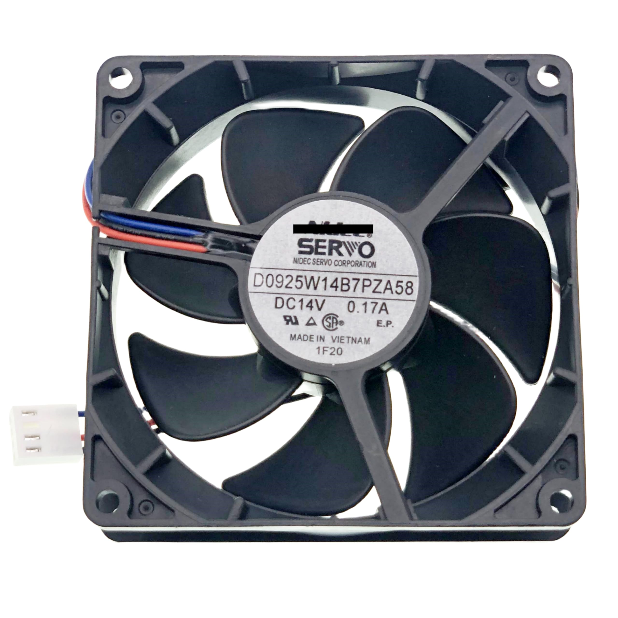 Photo 1 of New Cooling Fan for D0925W14B7PZA58 DC14V 0.17A 9225 Waterproof Silent Cooling Fan 3-Wire Size:92×92×25mm