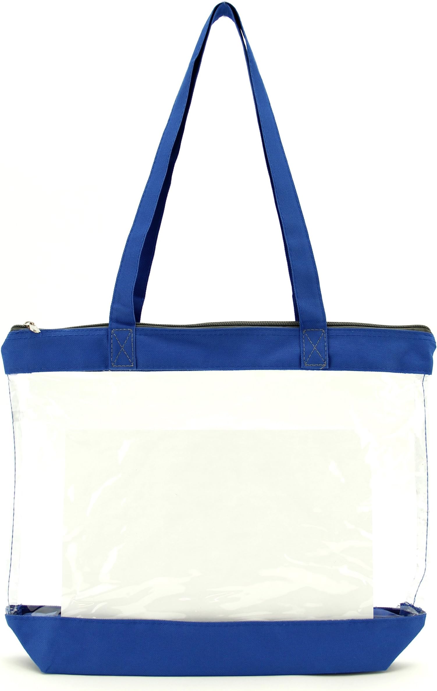 Tote BagMedium Size Clear Work Tote Bag/Shoulder Bage/Security Tote bag (Blue)