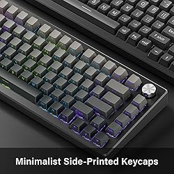 Hkfos Gradient Side Print Keycaps Grey, Double Shot