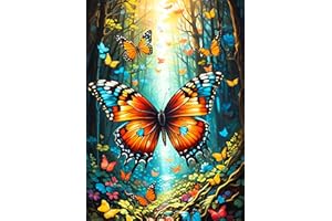 UiSdfuy Animal Diamond Art Kits for Adults, Diamond Art for Adults and Beginner,Full Drill Diamond Dots Painting,Owl Wall Decor(11.8x15.7 in) Butterfly