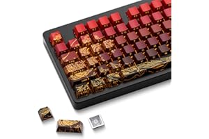XVX Shine Through Keycaps - Double Shot PBT Keycaps 60 65 75 100 Percent, Side Print Key caps Custom 129 Keys Set, Dye Sub Wa