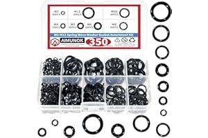 350pcs Spring Wave Washer Gasket Assortment Kit, M3 M4 M5 M6 M8 M10 M12 Wavy Wave Crinkle Spring Washers Sets, High Carbon St