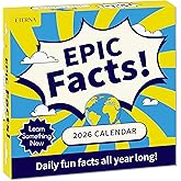 2026 Epic Facts Daily Desktop Calendar | Day To Day Tear Off Calendar with 365 Interesting Mental Floss Facts for Everyday of the Year, Fun Box Calendar Gift For Men or Women, Christmas Stocking Stuffer Gift for Home or Office